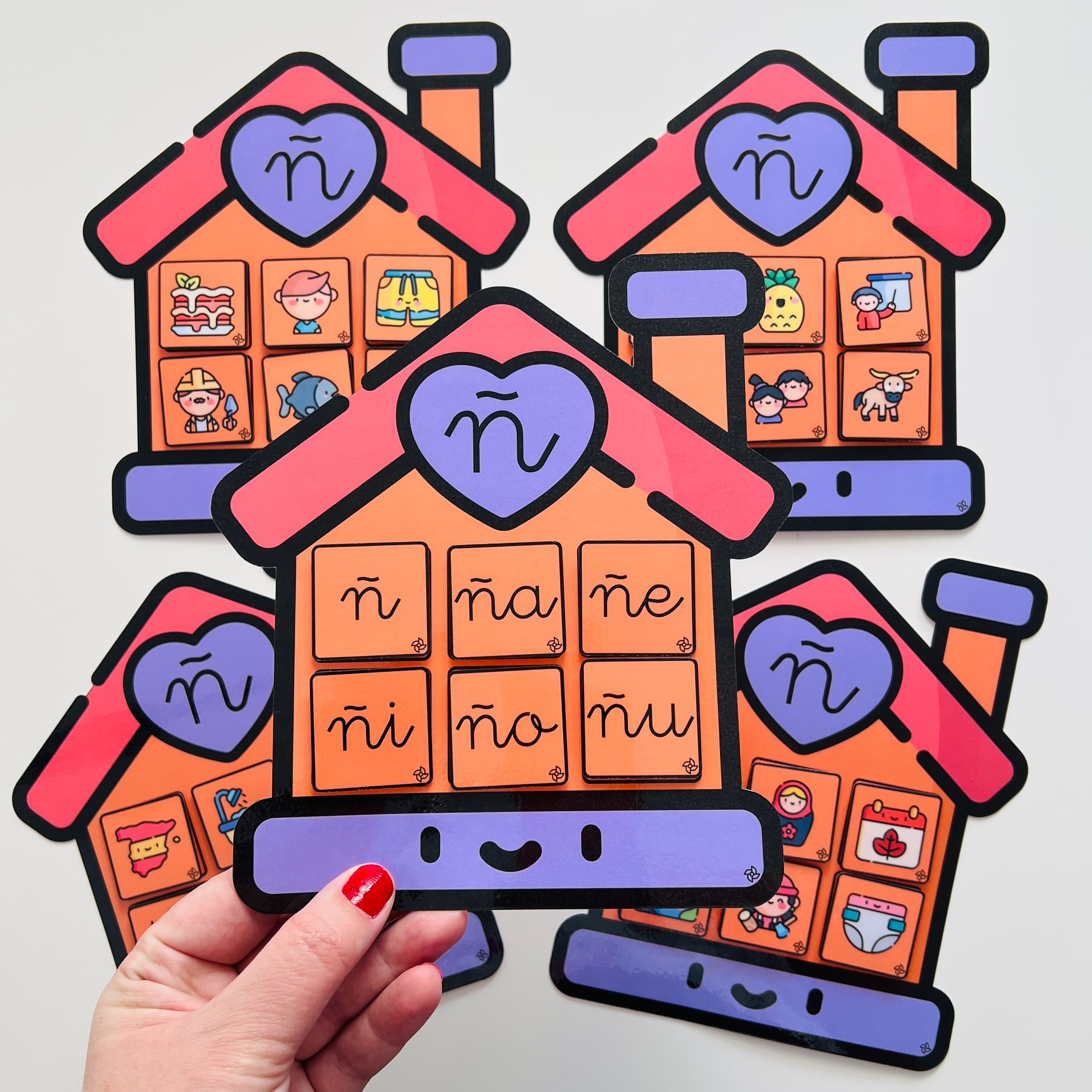 Casitas de las letras ñ, y